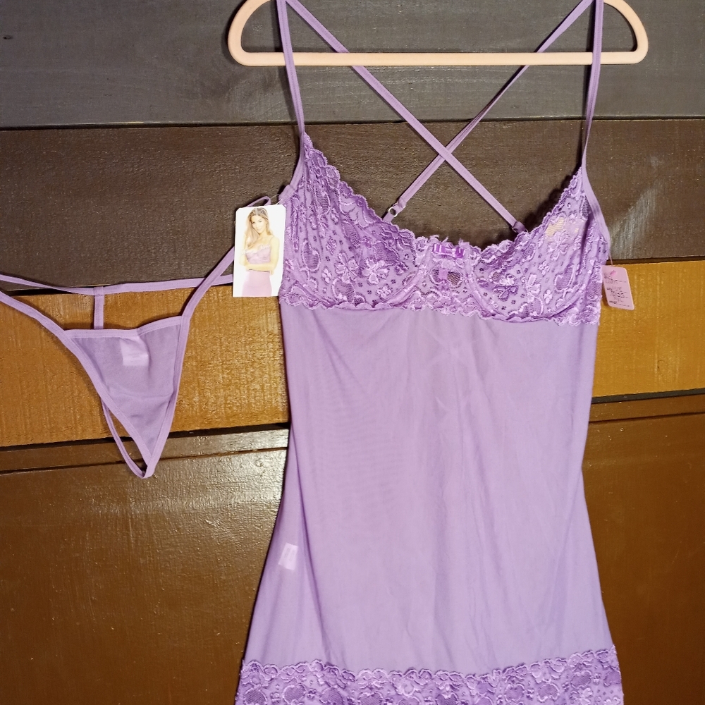 NWT Sexy XXL Lover's Lane Lilac Lace Gorgeous Lingerie - Picture 14 of 14